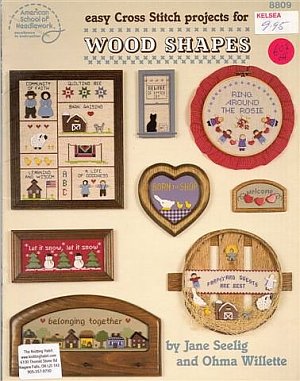 American School of Needlework Easy Cross stitch Projects for Wood Shapes 