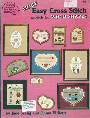 American School of Needlework More Easy Cross stitch Projects for Wood Shapes 