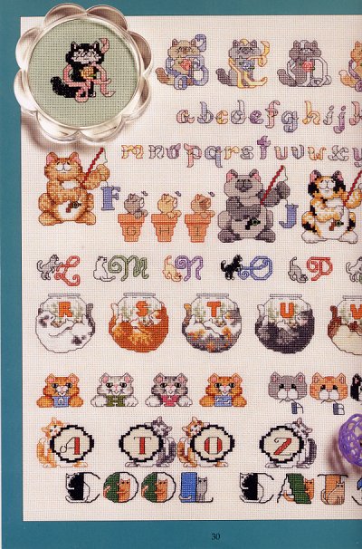 American School of Needlework Cats and Kittens ABC's