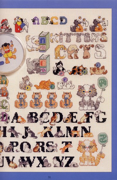 American School of Needlework Cats and Kittens ABC's