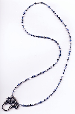 Denim Blue with Sheep Eyeglass Necklace