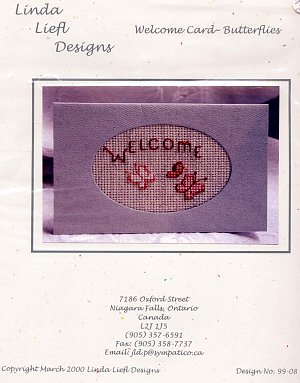 Linda Liefl Designs Welcome Card Butterflies