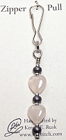 rose quartz zipper pull