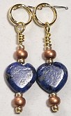 lapis heart stitch markers