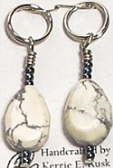 howlite stitch markers close up