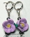 purple flower stitch markers