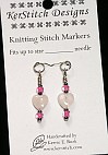 rose quartz knitting stitch markers